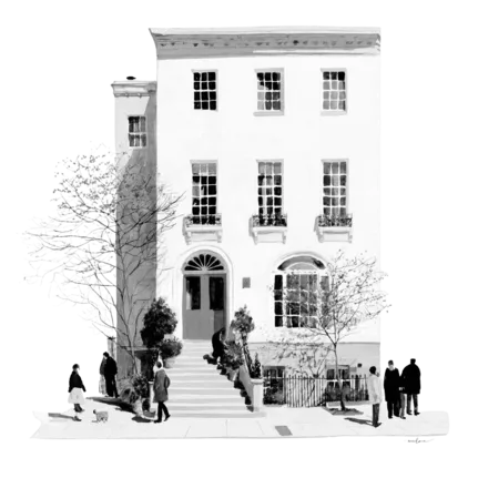 Watercolour Illustration of NYC Townhouse