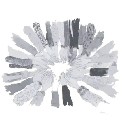 Hands coming together in a circle