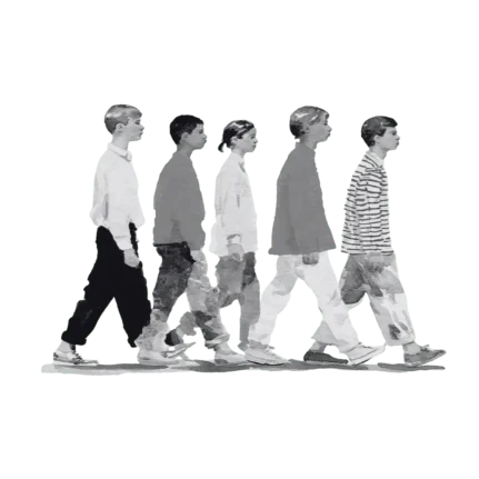 Teens walking to Lionheart