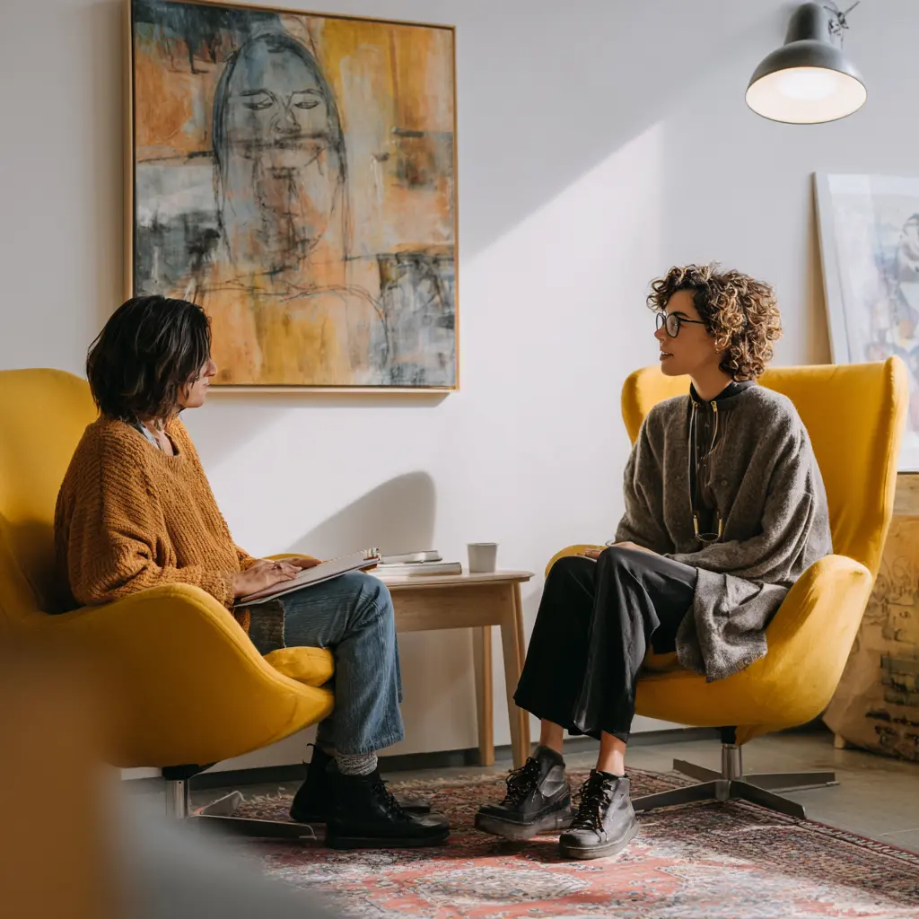 Therapist and patient