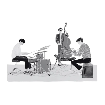 Jazz musicians on stage