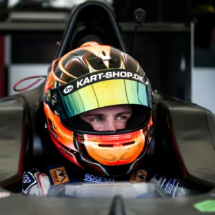 Young f1 driver at training academy