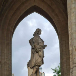 Statue of Voltaire, the French philosopher and writer