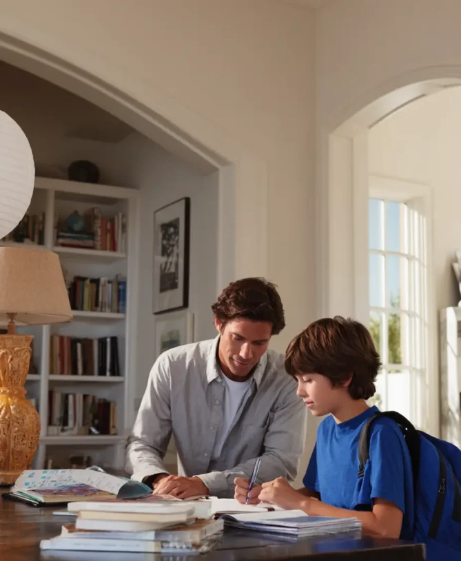 Private tutoring session in a beautiful home