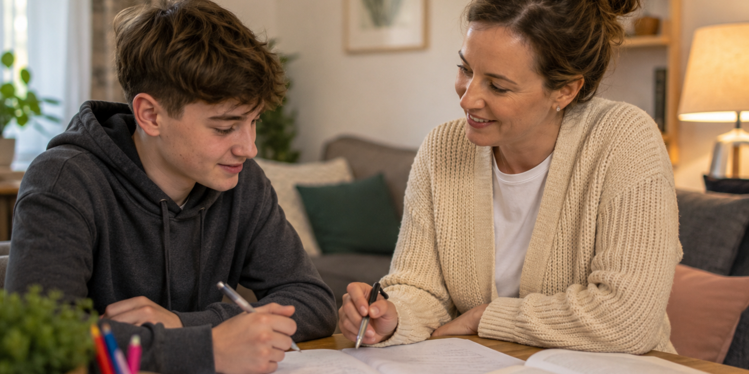 One-to-one SEND Homeschooling Tutors session with a student and tutor learning together at home.
