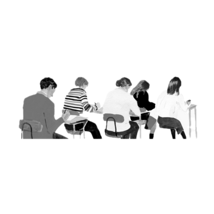 illustration of teens taking exams