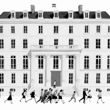 Illustration of a grand school in France