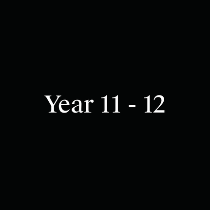 Year 11 - 12 card