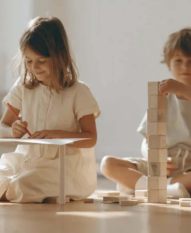 Kids playing in kindergarten